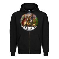 Black elk buck deer christmas Zipper Hoodie - LillyAllenDesigns