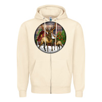 Sandshell elk buck deer christmas Zipper Hoodie - LillyAllenDesigns