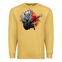 Antique Gold Guitar Player Gift Guitarist Guitar Premium Sweatshirt - lanVoArt