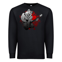 Black Guitar Player Gift Guitarist Guitar Premium Sweatshirt - lanVoArt