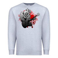 Heather Grey Guitar Player Gift Guitarist Guitar Premium Sweatshirt - lanVoArt