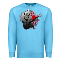 Ocean Blue Guitar Player Gift Guitarist Guitar Premium Sweatshirt - lanVoArt