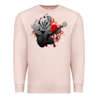 Pale Pink Guitar Player Gift Guitarist Guitar Premium Sweatshirt - lanVoArt