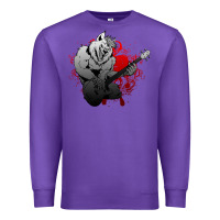 Purple Guitar Player Gift Guitarist Guitar Premium Sweatshirt - lanVoArt