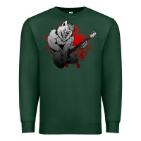 Sports Green Guitar Player Gift Guitarist Guitar Premium Sweatshirt - lanVoArt
