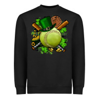 Black st.patrick's day softball Heavyweight Sweatshirt - FaDigitalArtStudio