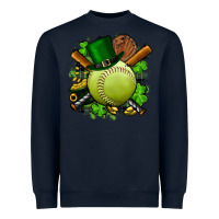 Navy st.patrick's day softball Heavyweight Sweatshirt - FaDigitalArtStudio