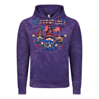 Cloud Purple Independence Day with gnomies Vintage Hoodie - HowdyJamesFarm