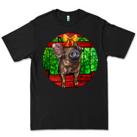 Black christmas pig Premium Tee - LillyAllenDesigns