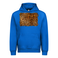 Cobalt handdrawn leopard pattern Urban Hoodie - BarkalooDesign