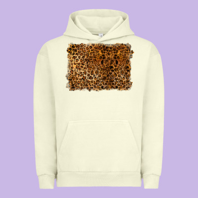 Handdrawn Leopard Pattern Urban Hoodie Designed By Barkaloodesign