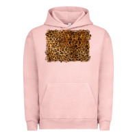 Pigment Salmon handdrawn leopard pattern Urban Hoodie - BarkalooDesign