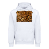 White handdrawn leopard pattern Urban Hoodie - BarkalooDesign