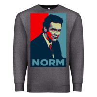 Charcoal Heather norm macdonald political poster Premium Sweatshirt - lanVoArt