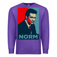 Purple norm macdonald political poster Premium Sweatshirt - lanVoArt