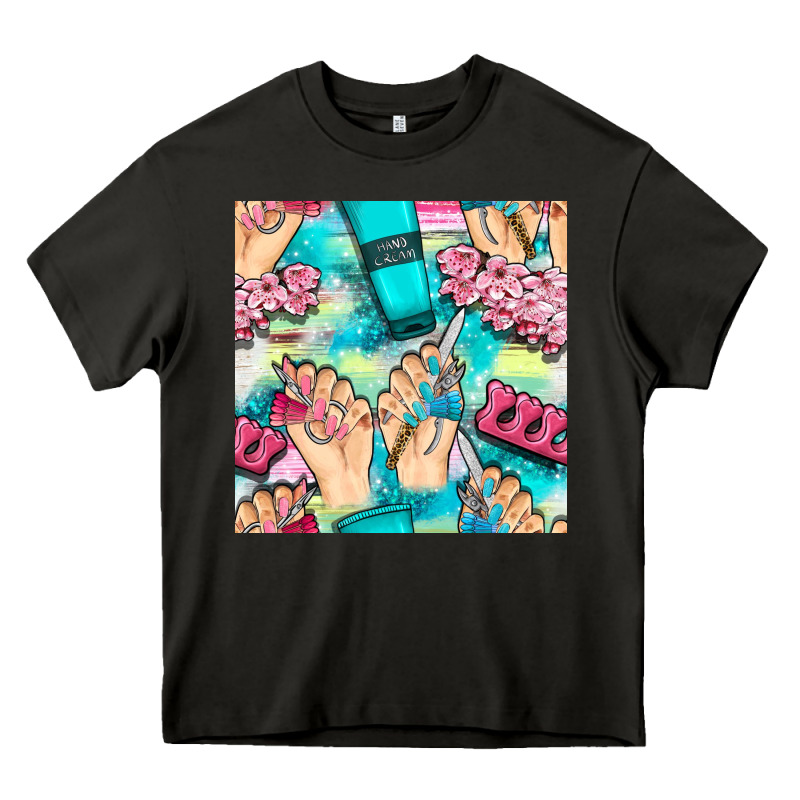 Hand Cream And Nail Tools With Serape And Glitter Seamless Pattern Bbs Heavy Core Tee by BundleAndBundleShop | Teevron