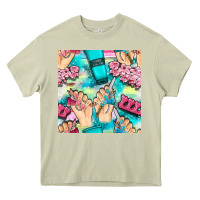 Mossy hand cream and nail tools with serape and glitter seamless pattern bbs Heavy Core Tee - BundleAndBundleShop