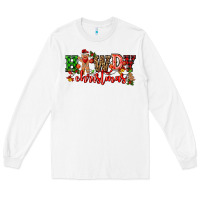 White howdy christmas gingerman bread with cowboy Long Sleeve Tee - CowGirlArtShop