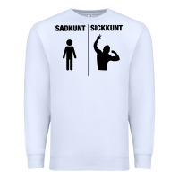 White zyzz sadkunt sickkunt gym bodybuilding motivational aesthetic veni vid Premium Sweatshirt - lanVoArt
