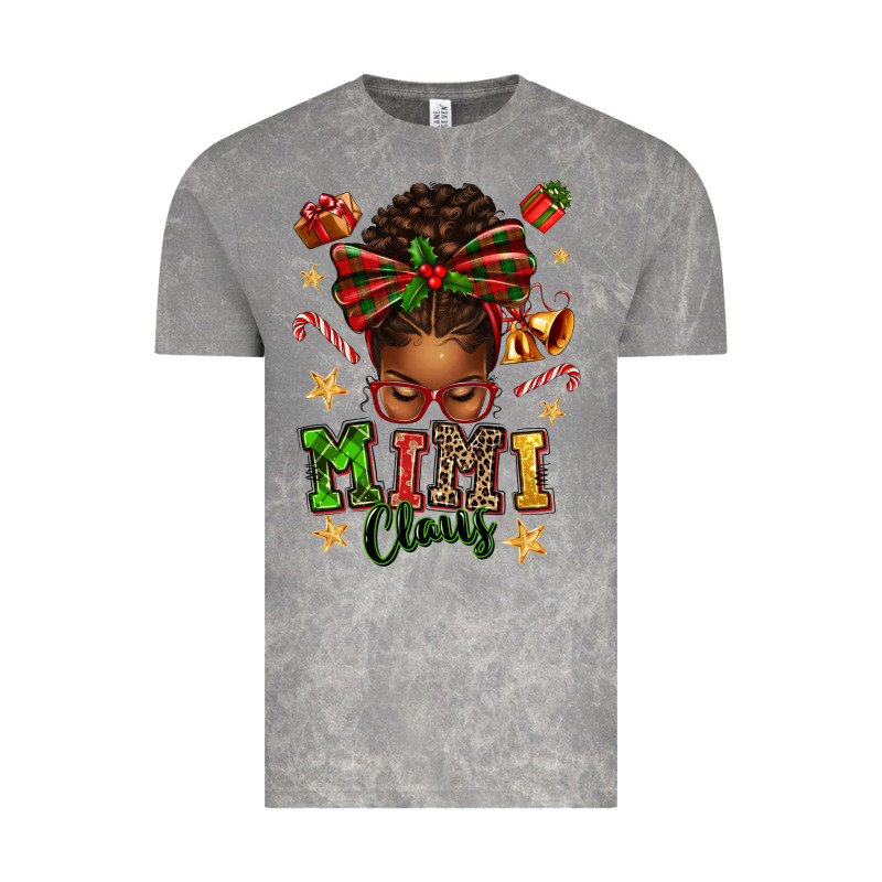 Mimi Claus Afro Messy Bun Vintage Tee by texasbilliewilder | Teevron