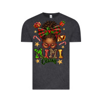 Vintage Black mimi claus afro messy bun Vintage Tee - texasbilliewilder