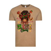 Vintage Coffee mimi claus afro messy bun Vintage Tee - texasbilliewilder