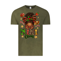Vintage Olive mimi claus afro messy bun Vintage Tee - texasbilliewilder