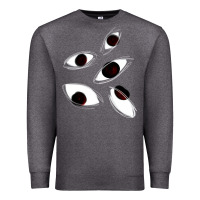 Charcoal Heather weirdcore staring Premium Sweatshirt - lanVoArt