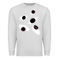 Dove Grey weirdcore staring Premium Sweatshirt - lanVoArt