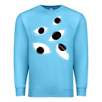 Ocean Blue weirdcore staring Premium Sweatshirt - lanVoArt
