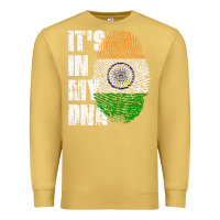 Antique Gold IT'S IN MY DNA India Flag Indian Premium Sweatshirt - lanVoArt