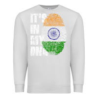 Dove Grey IT'S IN MY DNA India Flag Indian Premium Sweatshirt - lanVoArt