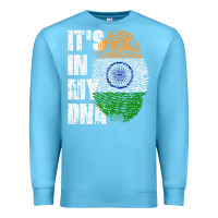 Ocean Blue IT'S IN MY DNA India Flag Indian Premium Sweatshirt - lanVoArt