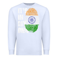 White IT'S IN MY DNA India Flag Indian Premium Sweatshirt - lanVoArt