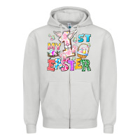 Dove Grey My 1st Easter Zipper Hoodie - CowhideDigitalArt