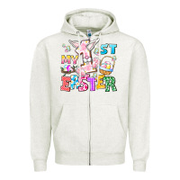 Oatmeal Heather My 1st Easter Zipper Hoodie - CowhideDigitalArt