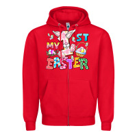 Red My 1st Easter Zipper Hoodie - CowhideDigitalArt