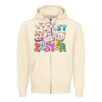 Sandshell My 1st Easter Zipper Hoodie - CowhideDigitalArt