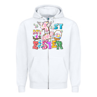 White My 1st Easter Zipper Hoodie - CowhideDigitalArt