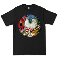 Black leghorn rooster christmas ornament Premium Tee - LillyAllenDesigns