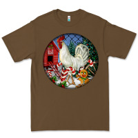 Cacao leghorn rooster christmas ornament Premium Tee - LillyAllenDesigns