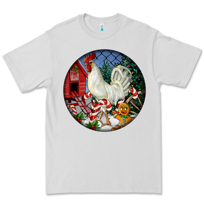 Leghorn Rooster Christmas Ornament Premium Tee by LillyAllenDesigns | Teevron