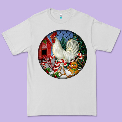 Leghorn Rooster Christmas Ornament Premium Tee Designed By Lillyallendesigns