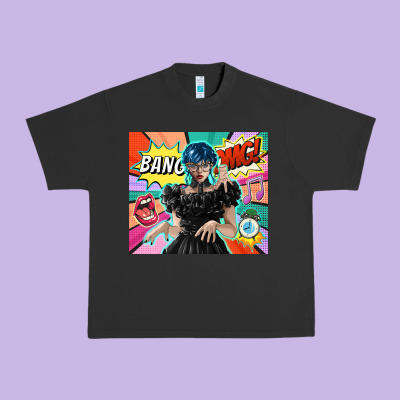 Pop Art Gothic Girl Urban Heavy Tee Designed By Tumblerdesignbyshophia