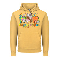 Vintage Mustard Happy Easter Dental Easter Day Vintage Hoodie - HowdyJamesFarm
