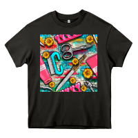 Nail Art Tools And Hand Cream With Serape And Turquoise Glitter Seamle Heavy Core Tee | Teevron