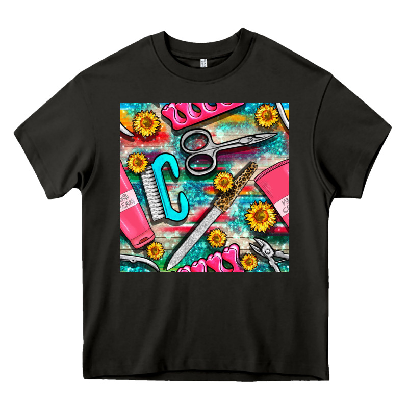 Nail Art Tools And Hand Cream With Serape And Turquoise Glitter Seamle Heavy Core Tee by BundleAndBundleShop | Teevron
