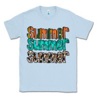 Dusty Blue summer western Classic Tee - RacoonDesign