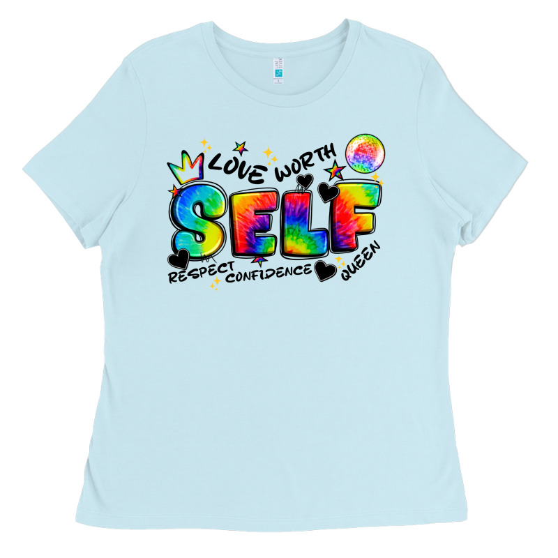 Self Love Tie Dye Ladies Tee by Artiststas | Teevron