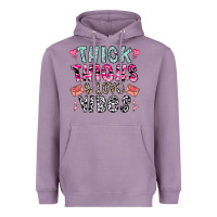Lavender Thick Thighs And Love Vibes Heavyweight Hoodie - CowhideDigitalArt